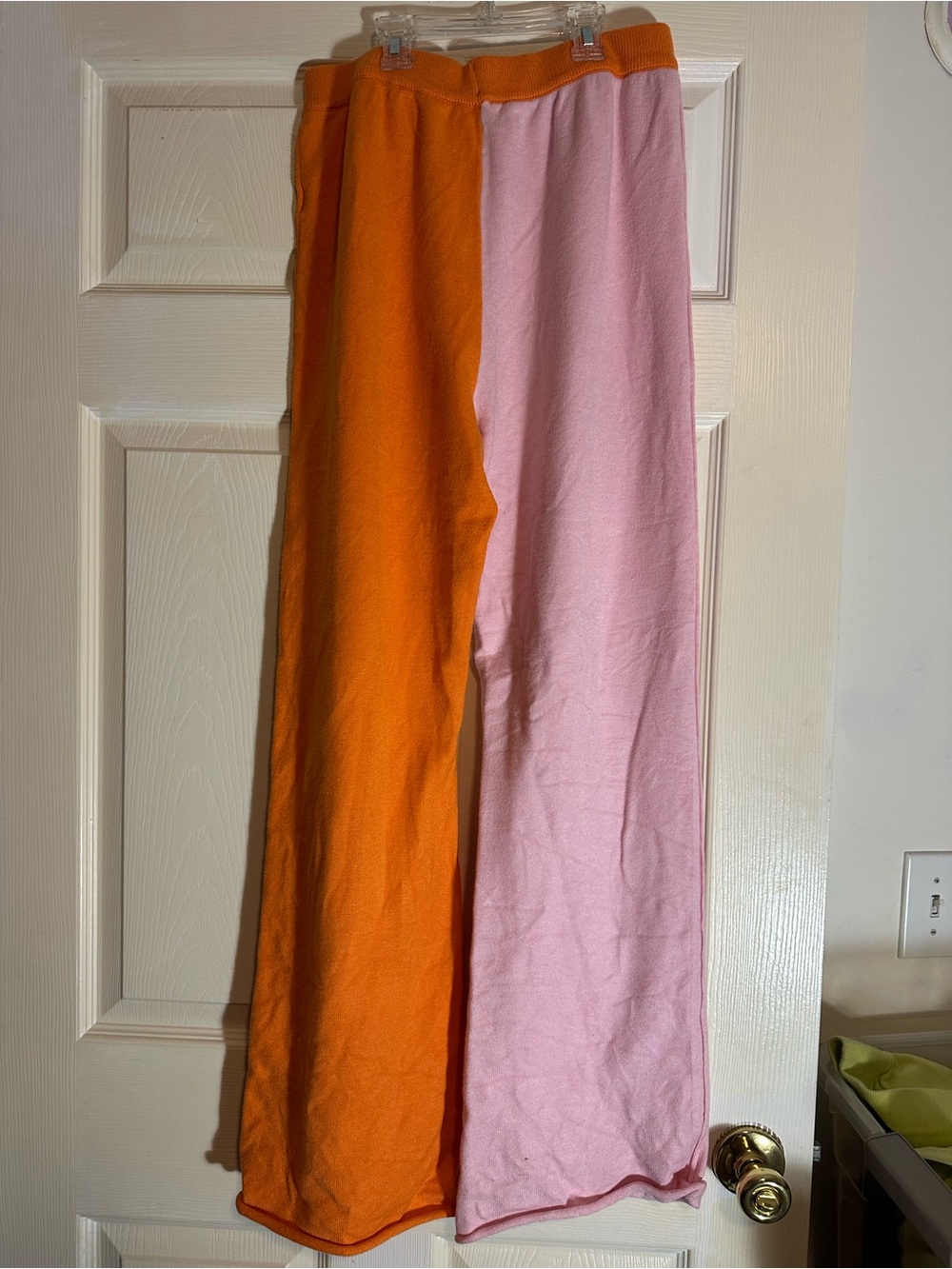 Colorblock Orange and Pink Women’s sweatpants